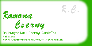 ramona cserny business card